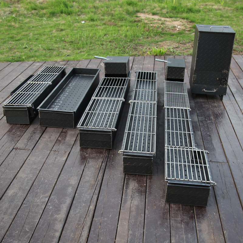 Custom barbecue stove outdoors household Charcoal commercial barbecue grill Barbecue rack full set barbecue tools