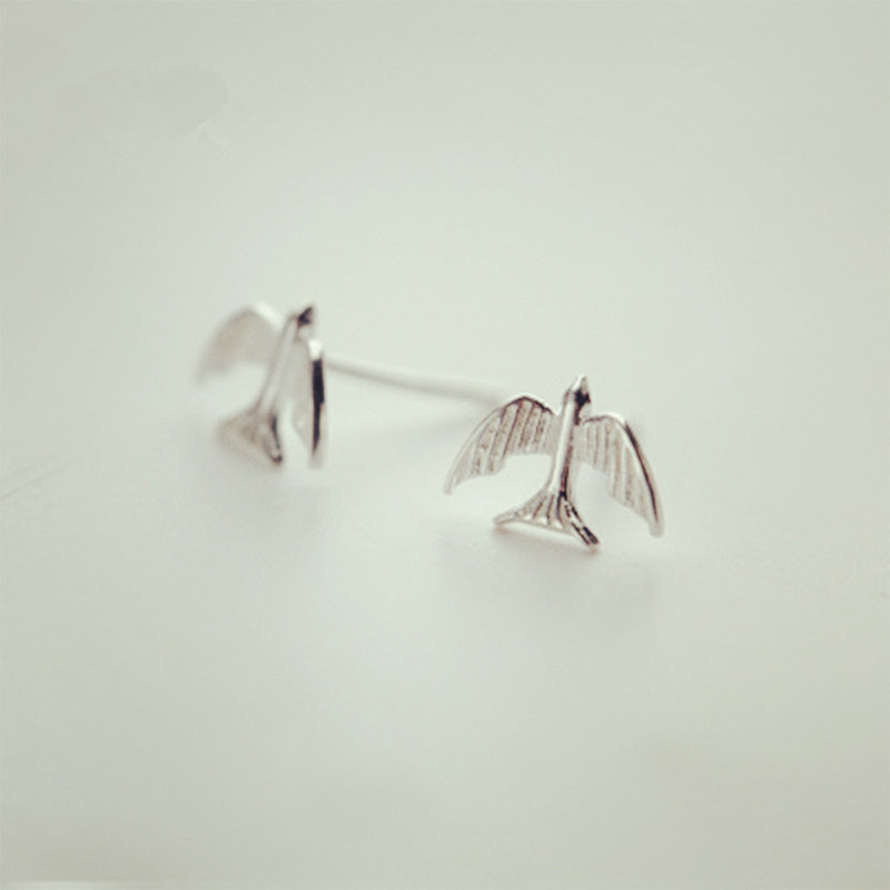 Cute Little Swallow Ear Studs display picture 5