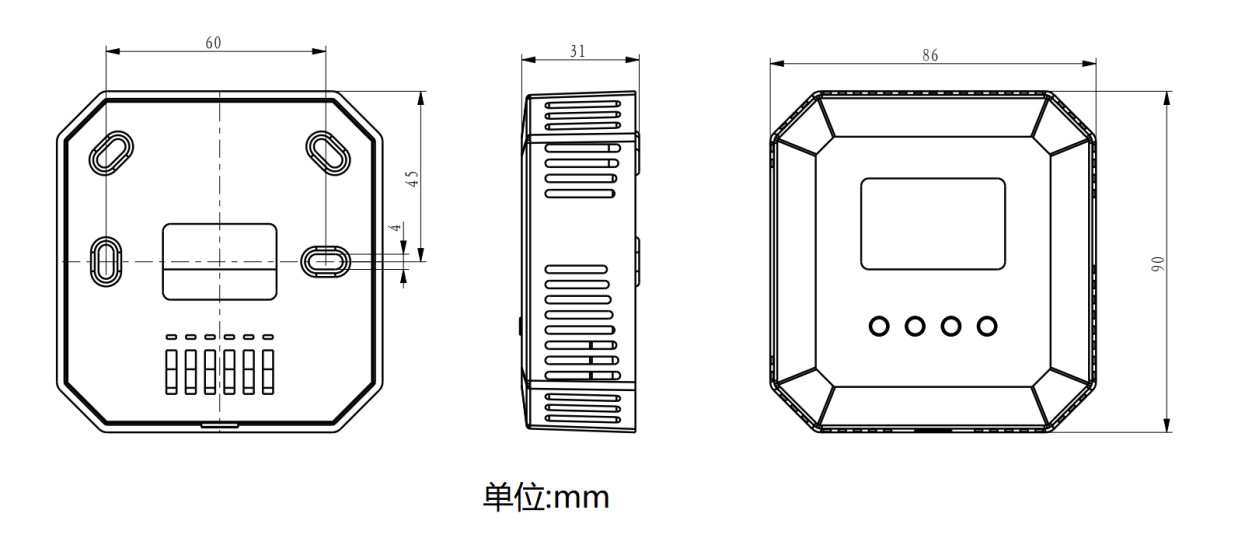 壁挂整体尺寸图