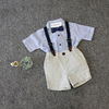 Summer set, shirt, overall for boys, 2023 collection, Korean style, children's clothing