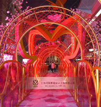 蝴蝶裝置美陳商場 創意新年聖誕節互動藝術裝置中庭門頭擺放道具