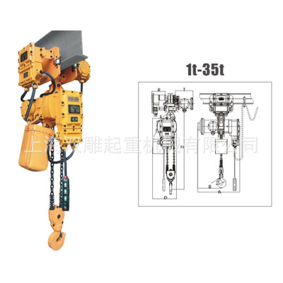 防爆电动葫芦 防爆环链葫芦 四级防爆 化工冶金危险场所 厂家直销