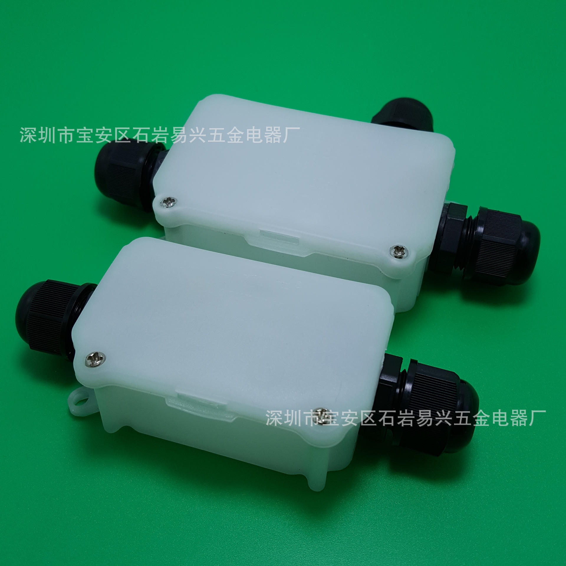 IP66防水接线盒 两孔白色盒 白色电缆盒 三通防水接线盒地插盒