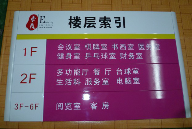 铝合金楼层索引牌 分布图 导向牌科室牌 烤漆丝印楼层指示牌定做