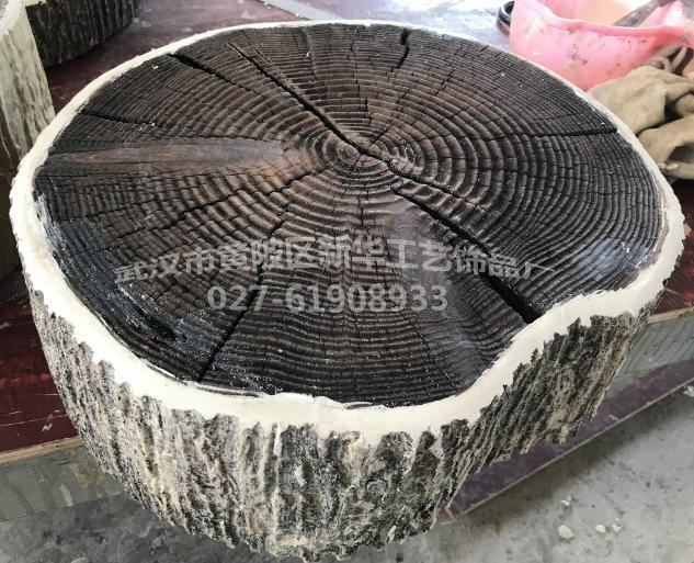 仿圓木年輪步道板及模具