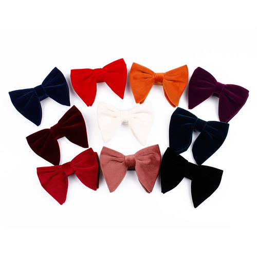 Quyi gold velvet bow tie bow tie for women plush velvet bow tie gentleman bow tie bow wholesale