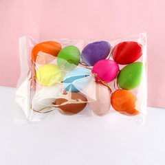 12 White Color Plastic Eggshell Simulated Eggs for Kindergarten DIY Doodle Easter Eggs