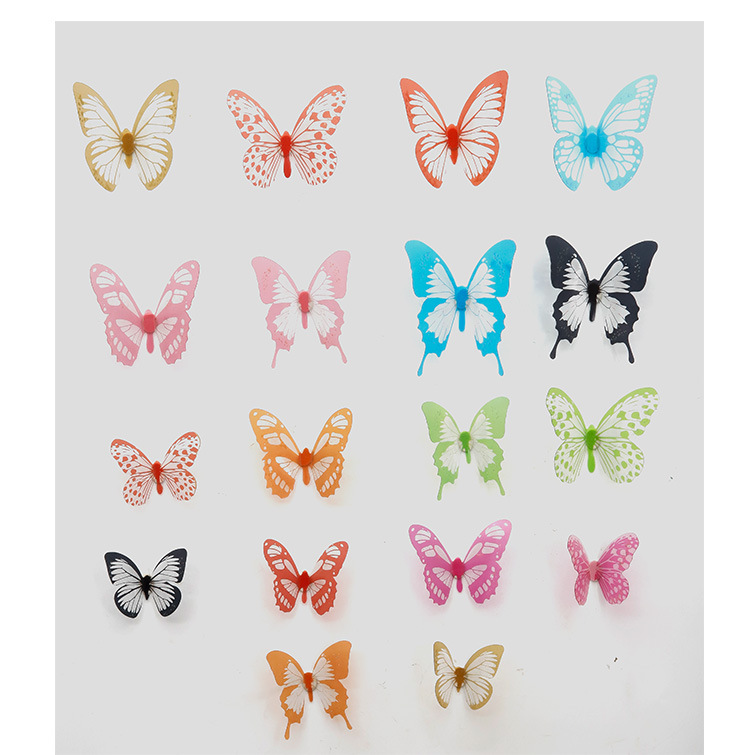 Retro Mariposa El Plastico Pegatina De Pared display picture 1