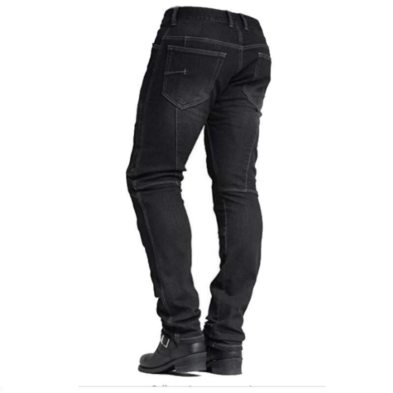 Pantalones de montar en motocicleta de invierno forrados de lana gruesa motocicleta caliente pantalones vaqueros resistentes a caídas para hombres y mujeres con equipo de protección
