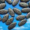 14*28*5.5mm long oval -shaped hot golden hot tattoo flat beads oval pattern beaded gold pattern black beads