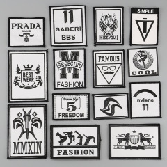 Manufacturer's direct operation letter printing label, auxiliary clothing iron-on label, printing label, offset printing printed fabric label, fabric sticker wholesale