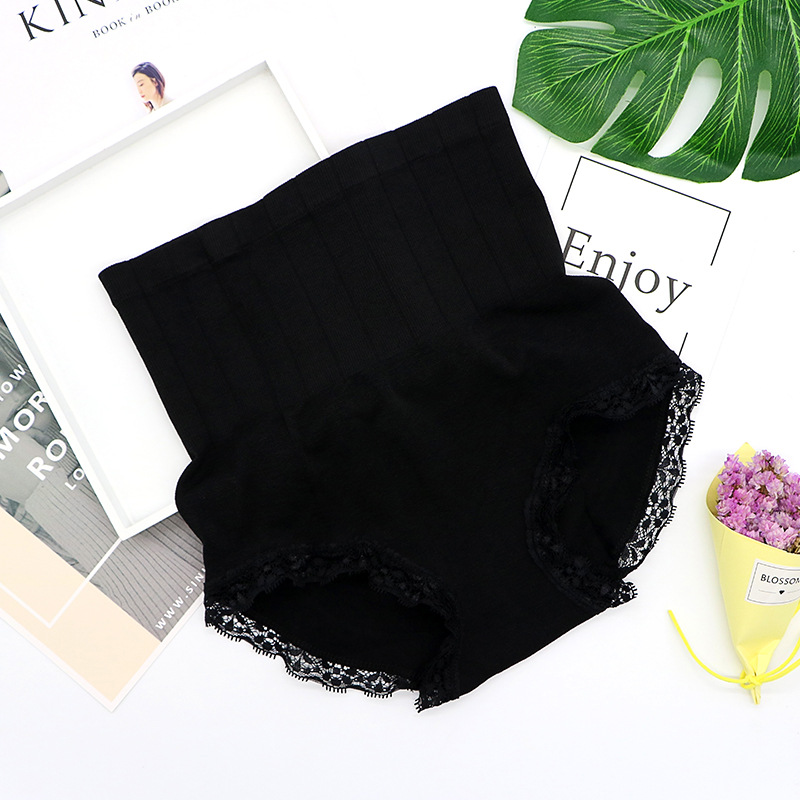 收腹裤MUNAFIE无缝高腰提臀内裤抑菌燃脂记忆蕾丝三角裤|ms