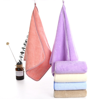 厂家直销加厚珊瑚绒毛巾巾 超细纤维棉巾福利礼品定制吸水洗脸巾
