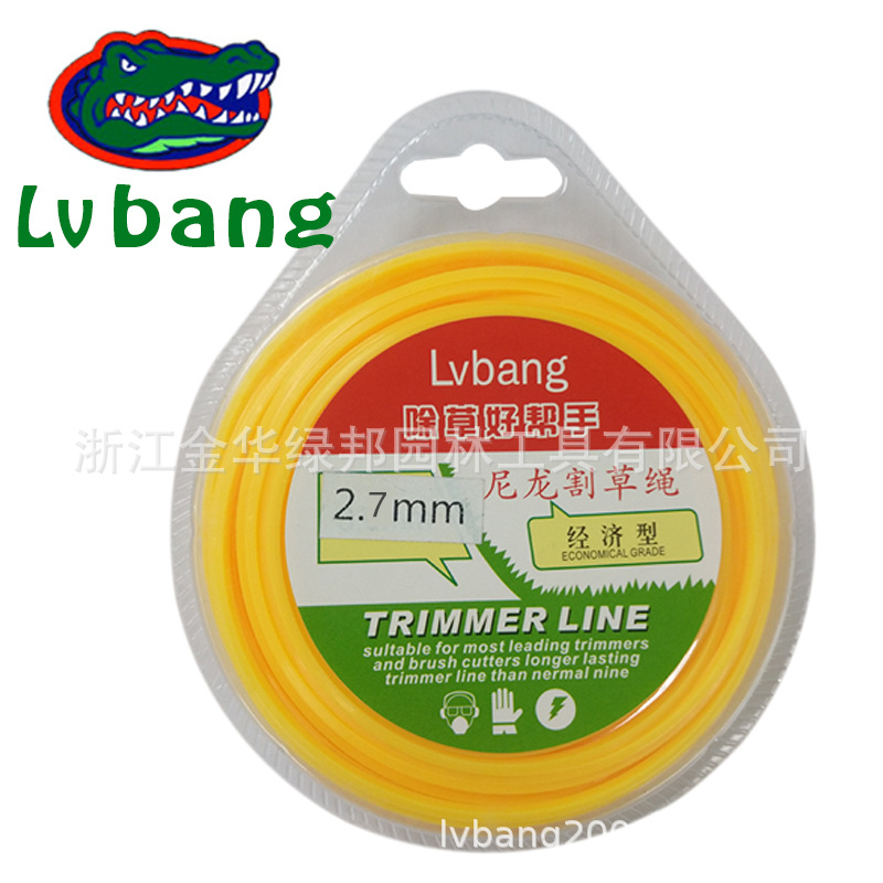 厂家直销割草机配件尼龙打草绳2.4/1LB 双泡壳螺旋星型耐磨割草线