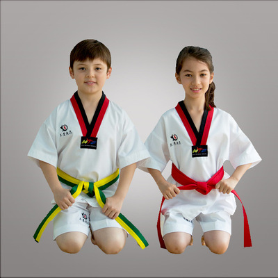 Heaven Inaction Short sleeved Tae Kwon Do pure cotton soft Skin-friendly summer Uniforms Judo Training clothes Manufactor Direct selling