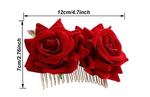 Fashion Flower Cloth Insert Comb 1 Piece display picture 1