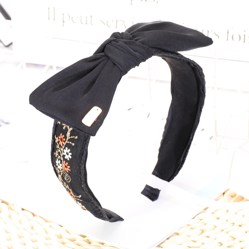 Ethnic Embroidery Lace  Floral Bowknot Fabric Hairband display picture 18