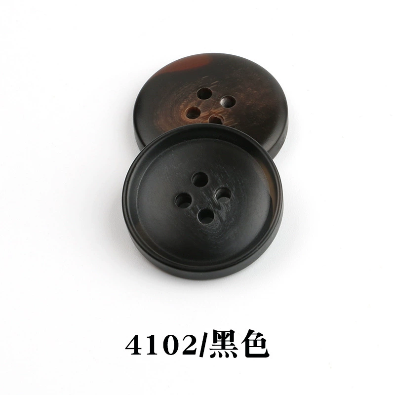 Spot wholesale resin pattern button suit button round edge four-eye coat windbreaker suit jacket button 4100