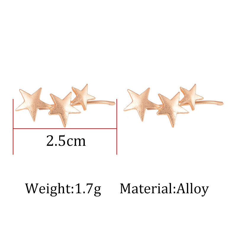 1 Pair Simple Style Star Alloy Plating Women's Ear Studs display picture 2