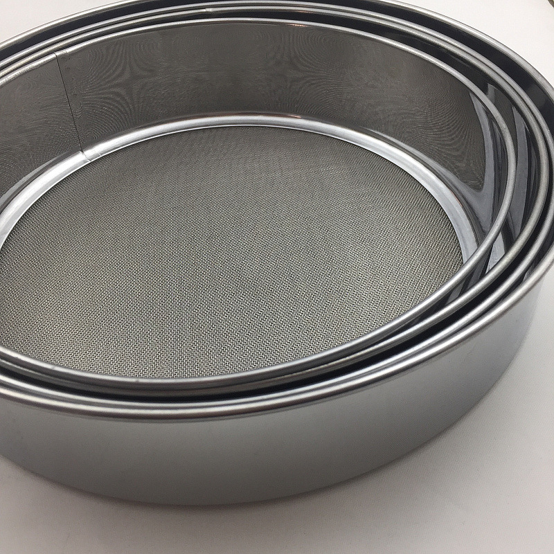 厂家直销加厚不锈钢面粉筛 40目三种尺寸米粉筛 烘焙网篮面粉篮|ms