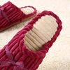 Demi-season comfortable wear-resistant keep warm slippers with bow for beloved for pregnant, footwear, wholesale
