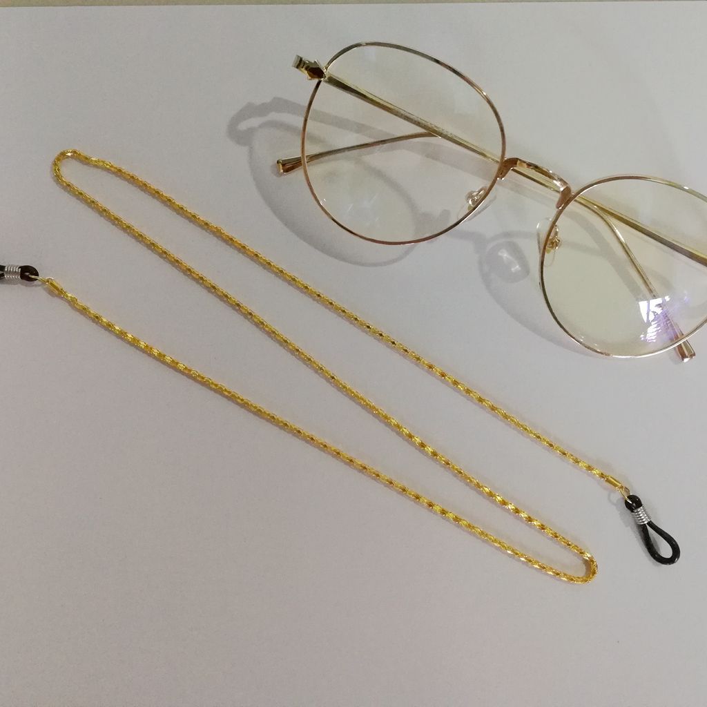 Hot Fashion Simple Golden Chain Sunglasses Eyeglasses Chain Empty display picture 8