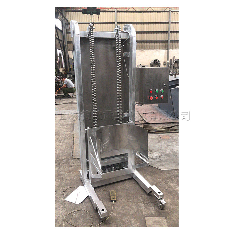 挂桶式垃圾桶提升机 多功能链条式升降机 垃圾桶垂直倒料提升架