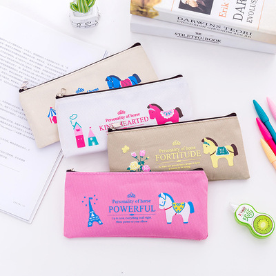 the republic of korea originality Stationery pony High-capacity oxford Zipper bag student prize Zipper pencil case direct deal