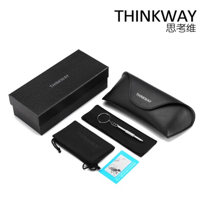 brand Sunglasses Packaging box THINKWAY Heaven and earth covered Soft roll The leather box glasses case Certificate LOGO customized