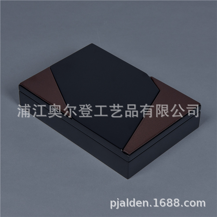 Bird's nest and Cordyceps gift box packaging, essential oil wooden box set, top layer calfskin genuine leather watch strap, high-end wooden box detail image 1