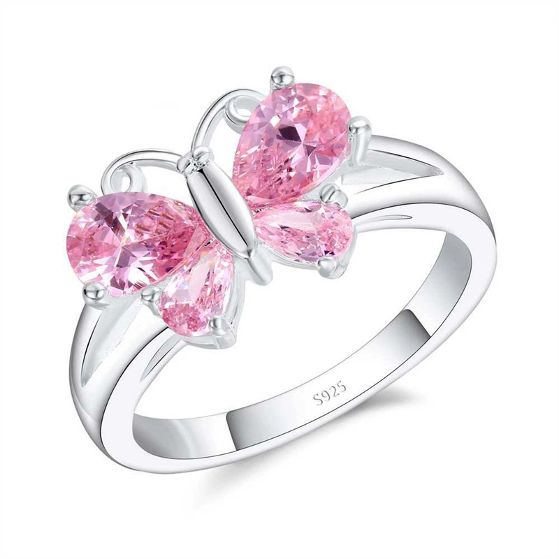 Европейская и американская мода циркон бабочка кольцо горячий подарок инкрустированные циркон кольцо AliExpress ювелирные изделия оптом