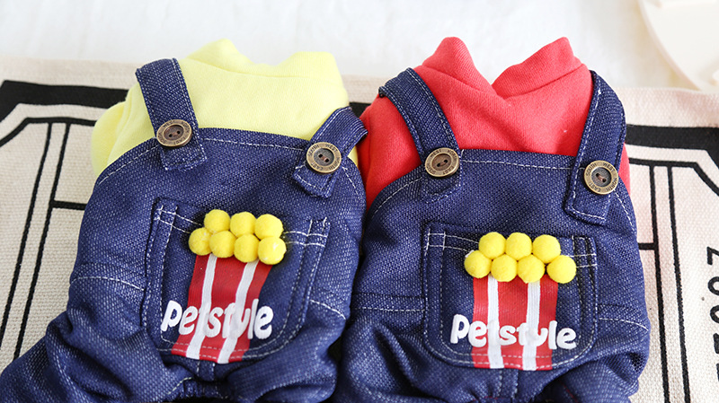 爆米花牛仔四脚衣