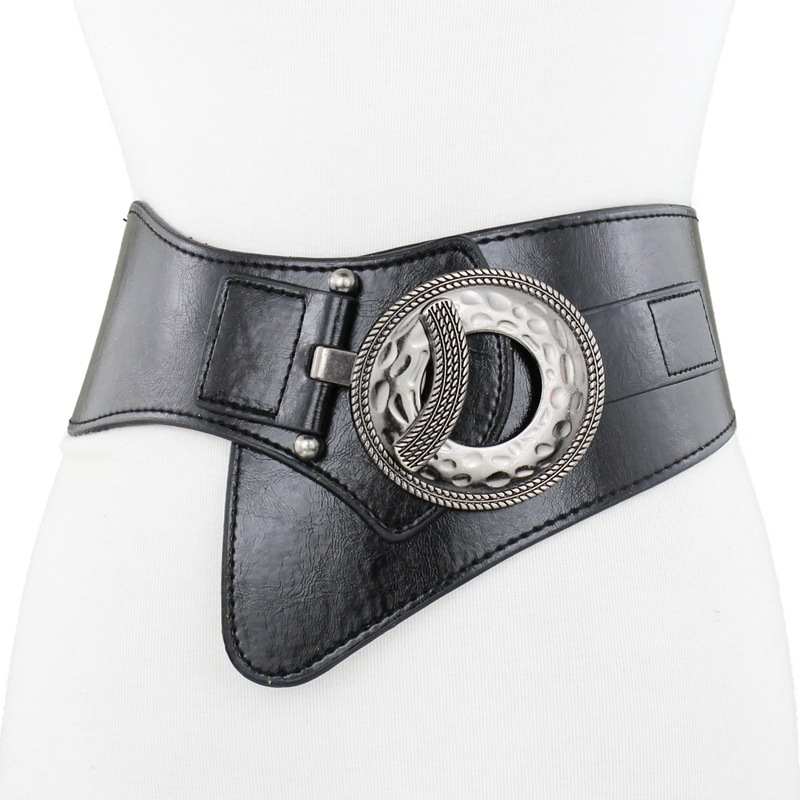 Elastic Wide Belt for Women, European and American Style, Simple Retro Decorative Belt for Matching with down Jackets and Dresses, One-Piece Wholesale