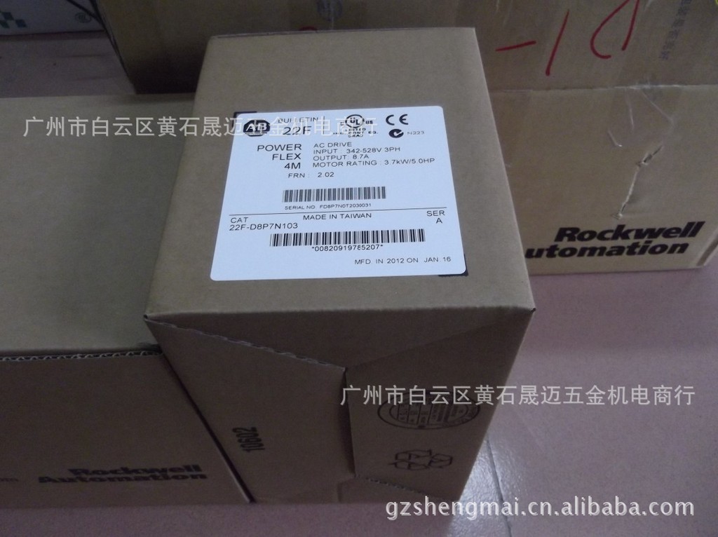 现货供应全新原装美国AB罗克韦尔变频器22F-D8P7N103 3.7KW