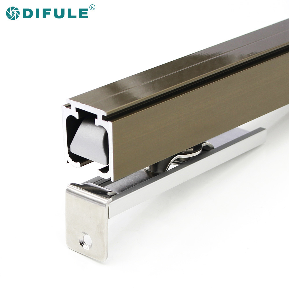 Push-pull door track thickened space aluminum sliding door suspension rail bathroom suspension wheel slide rail kitchen door damping suspension wheel track 