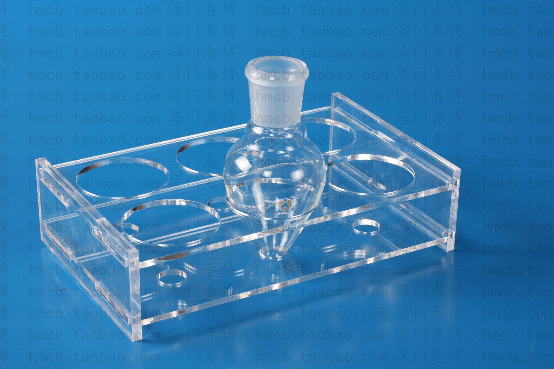 有机玻璃梨形烧瓶架 鸡心瓶架 25/50/100/150/250ml 10孔 可订做