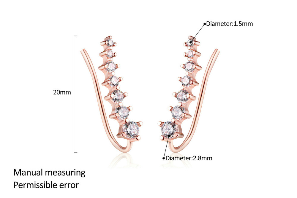 Style Simple Géométrique Le Cuivre Placage Zircon Des Boucles D'oreilles display picture 1