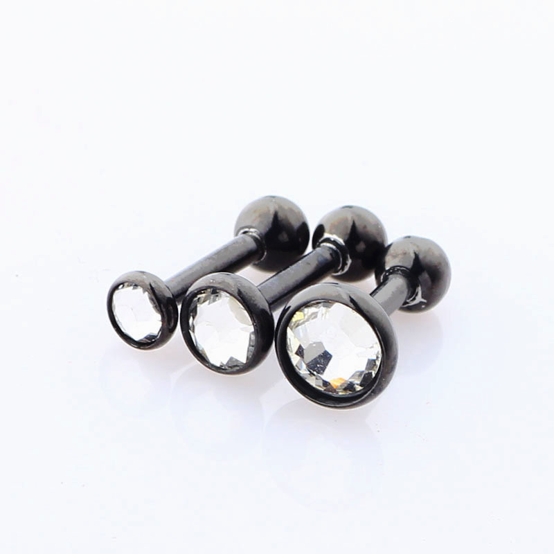 Hot Selling Flat Back Ear Nails for Ear Piercing with Ball Ends 3/4/5mm Set Stainless Steel Geometric Style detail image 8