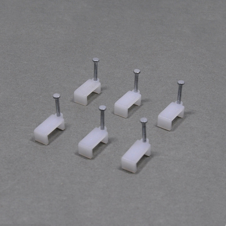 钢钉线卡 方型 扁型10mm足量1000只 线扣线卡 布线用品 瓷白本白