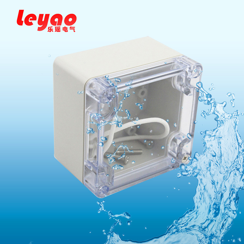 塑料防雨透明户外电缆接线盒防水盒开关分线盒 LY-F25T 83*81*56