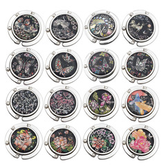 創意仿貝孔雀掛包鈎熱銷創意圓形掛包器桌邊摺疊便攜掛鈎掛鈎