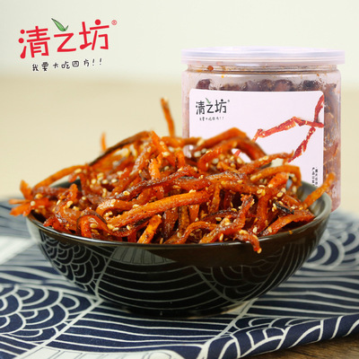 清之坊食品批发 蜜汁芝麻香辣鳗鱼丝158g麻辣鳗鱼条水产零食代发|ms