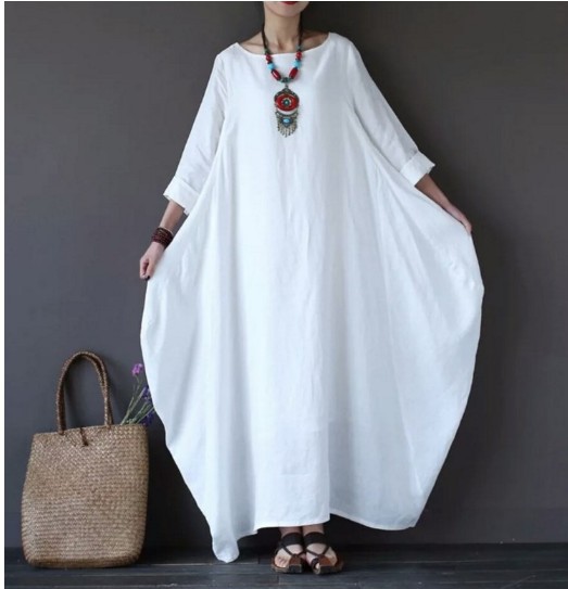 Fashionable long A-line dress