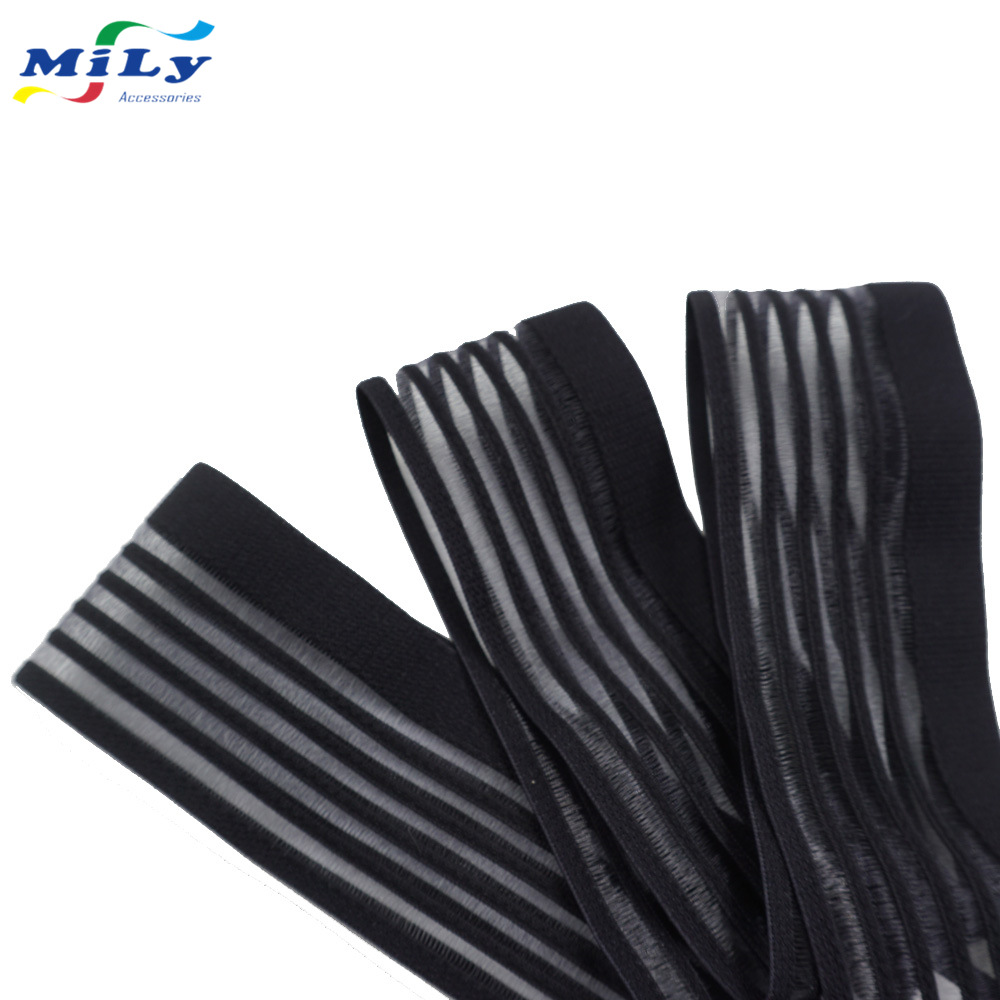 鱼丝松紧带 5cm黑色透明镂空鱼丝带女装裙子下摆透气清爽松紧带