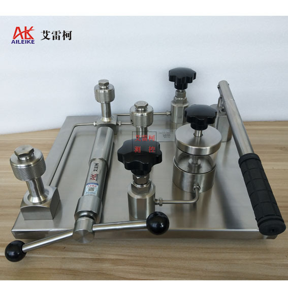 艾雷柯JDJYT-9900D全不锈钢压力校验台手动压力测试仪3个输出口