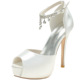 New custom made European and American luxury diamond chain, high heel sandals, silk satin and wedding wedding shoes.