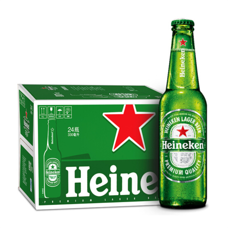 喜力啤酒Heineken瓶装 330ml*24瓶整箱麦芽啤酒国产小麦啤酒|ru