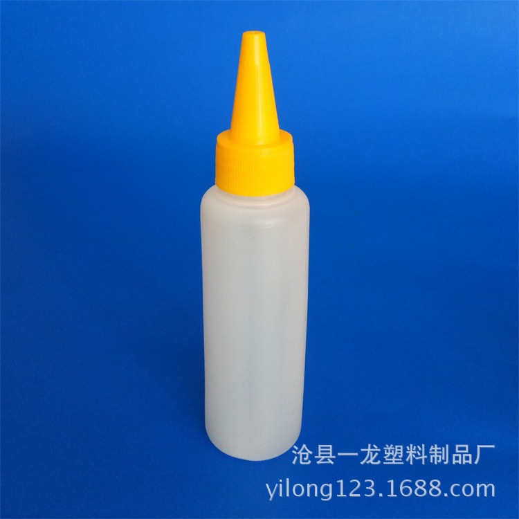 020号-沧县杜生塑料瓶 100ml尖嘴挤压瓶 半透明塑料瓶 24口瓶