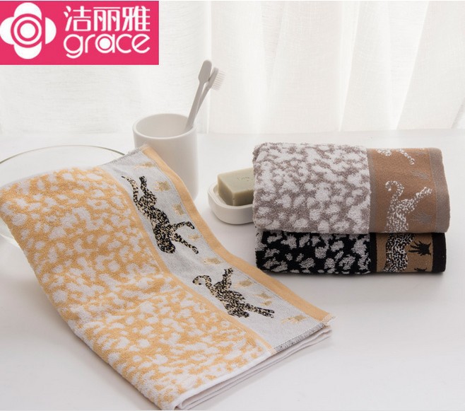 正品洁丽雅成人毛巾8108纯棉大气全棉提花缎档柔软面巾批发团购