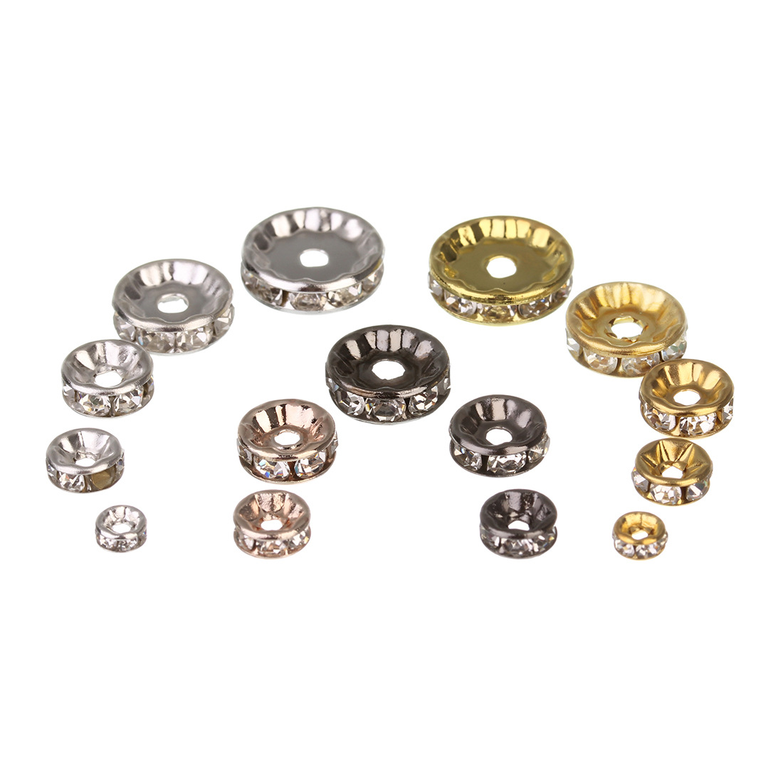 50 Iron Rhinestones Round Beads display picture 6